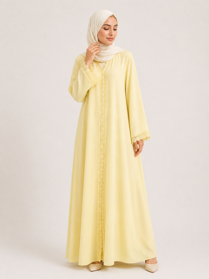 Lace Elegance Modest Abaya