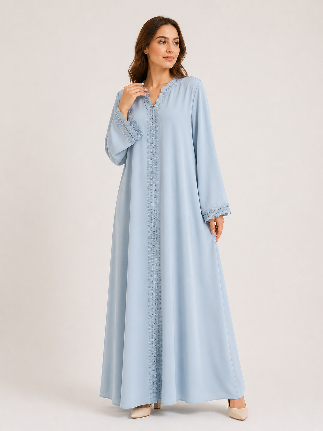 Lace Elegance Modest Abaya