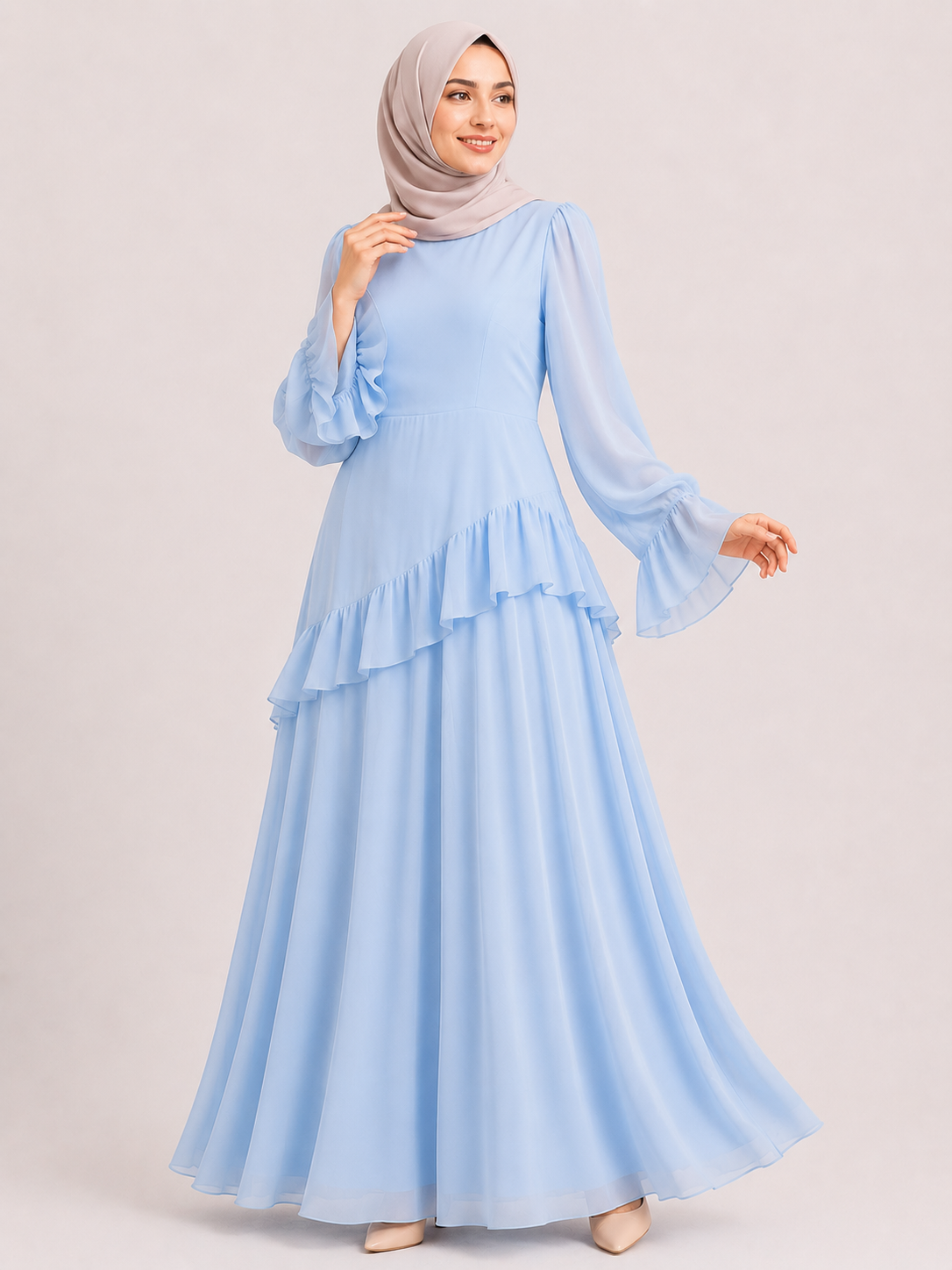 Celeste Ruffle Maxi Dress