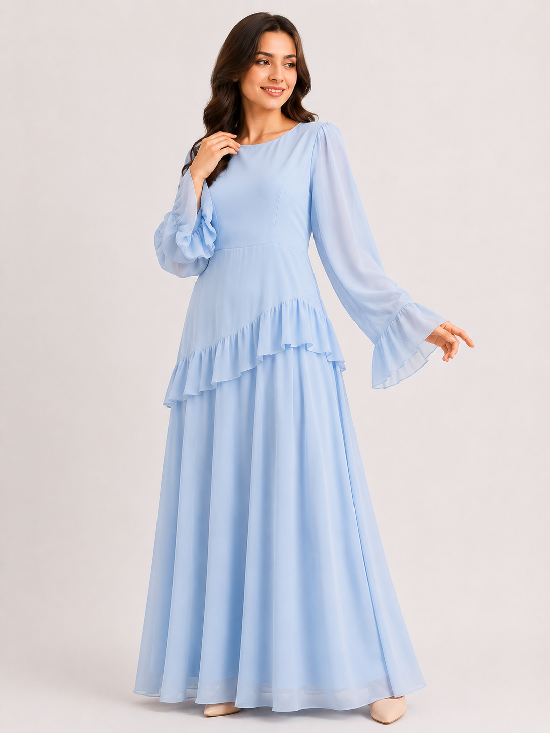 Celeste Ruffle Maxi Dress