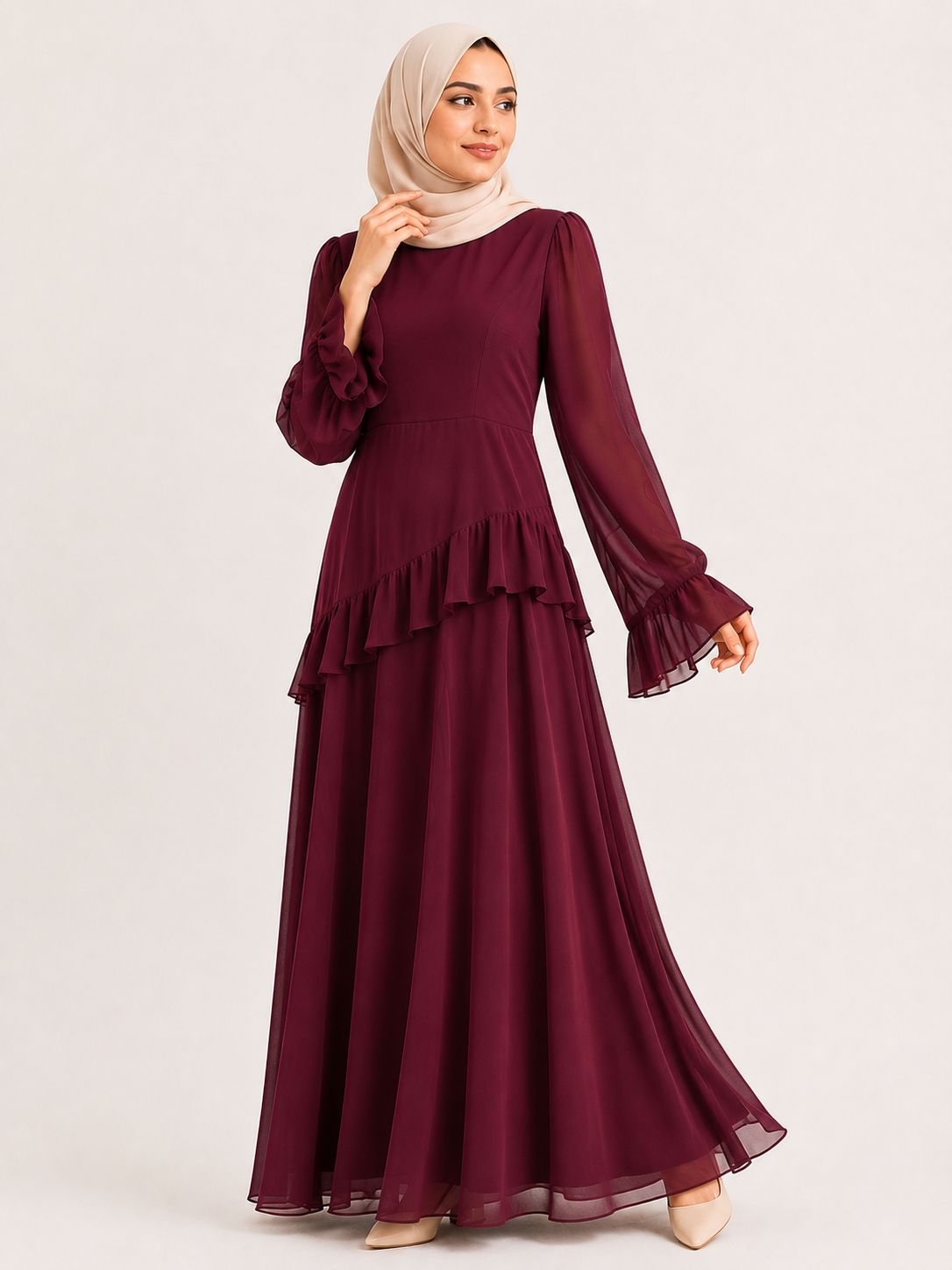 Celeste Ruffle Maxi Dress