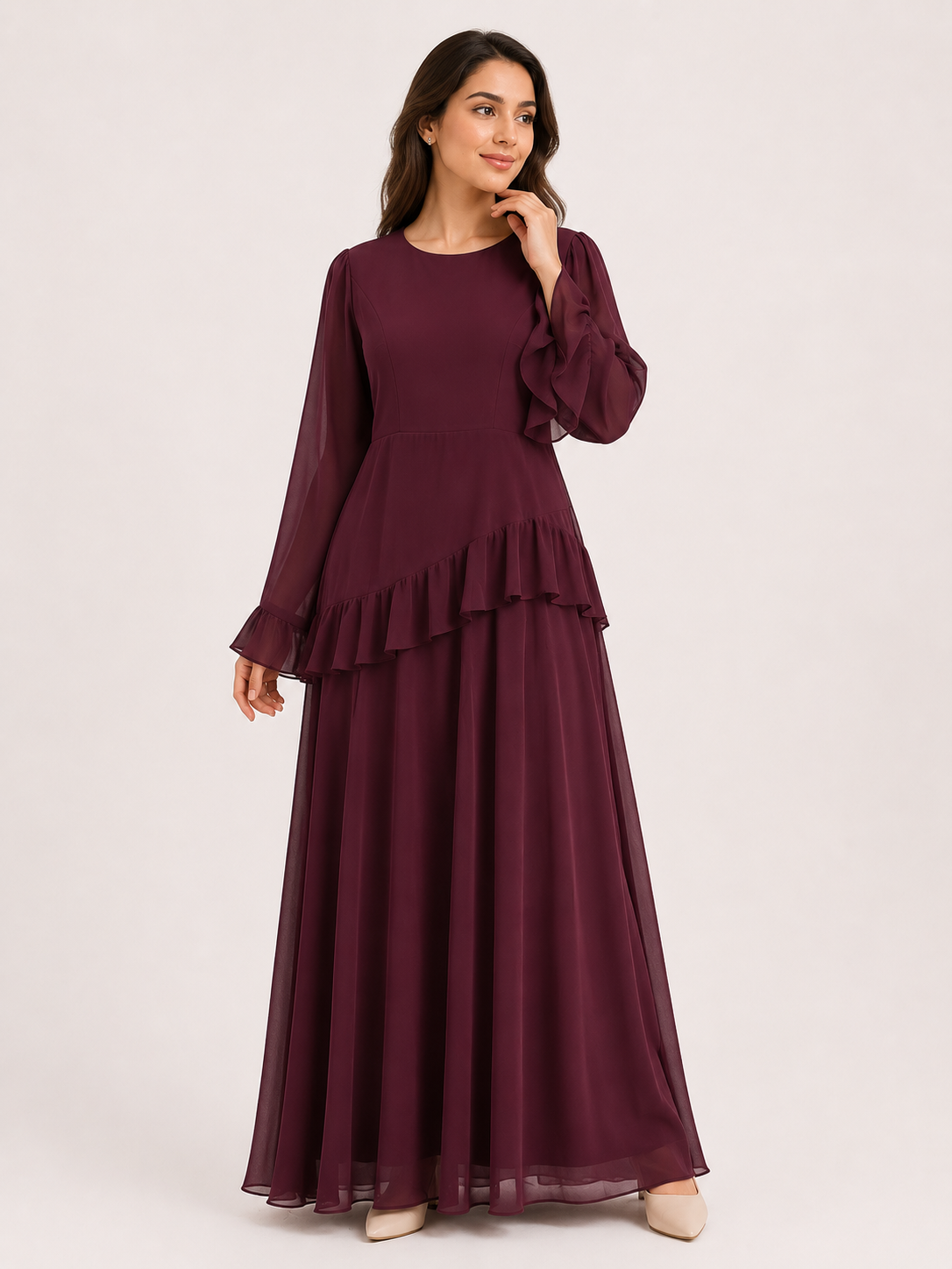 Celeste Ruffle Maxi Dress