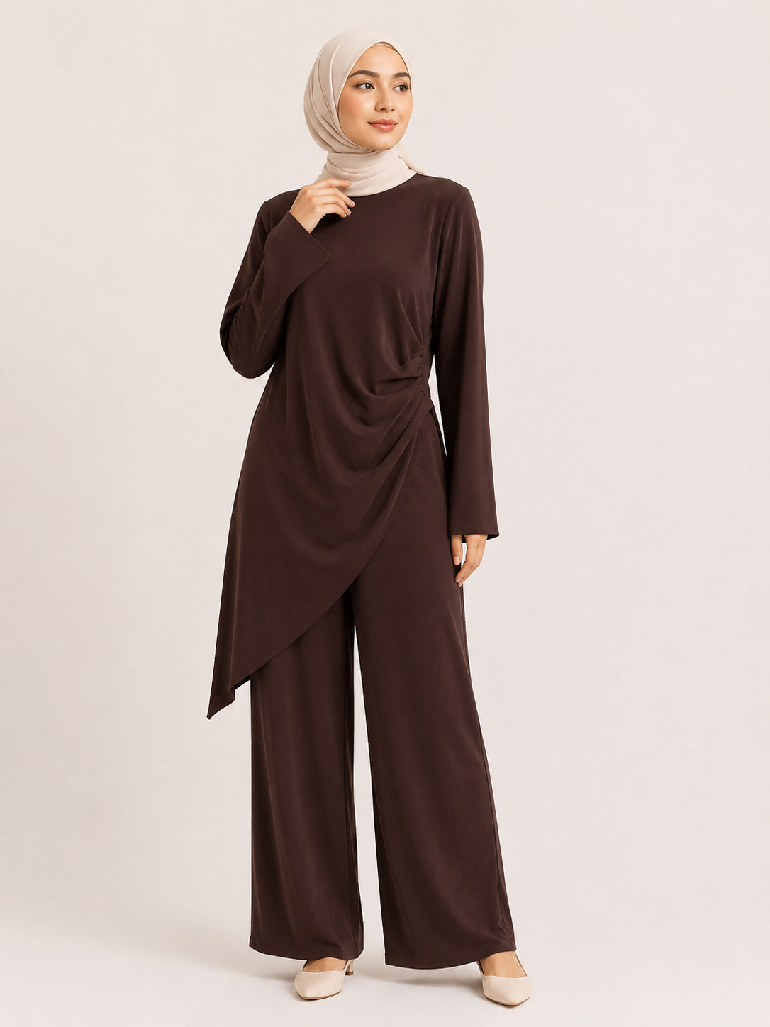 Navy Grace Asymmetrical Lounge Set
