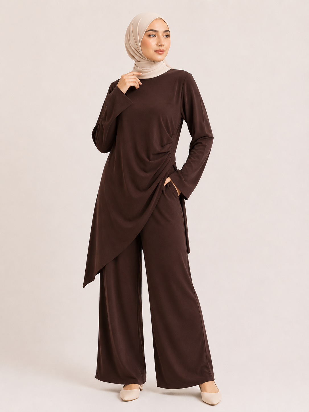 Navy Grace Asymmetrical Lounge Set
