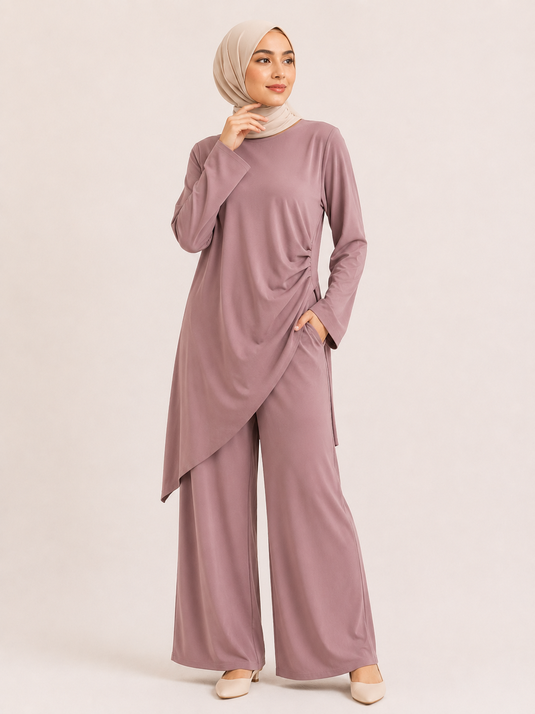 Navy Grace Asymmetrical Lounge Set