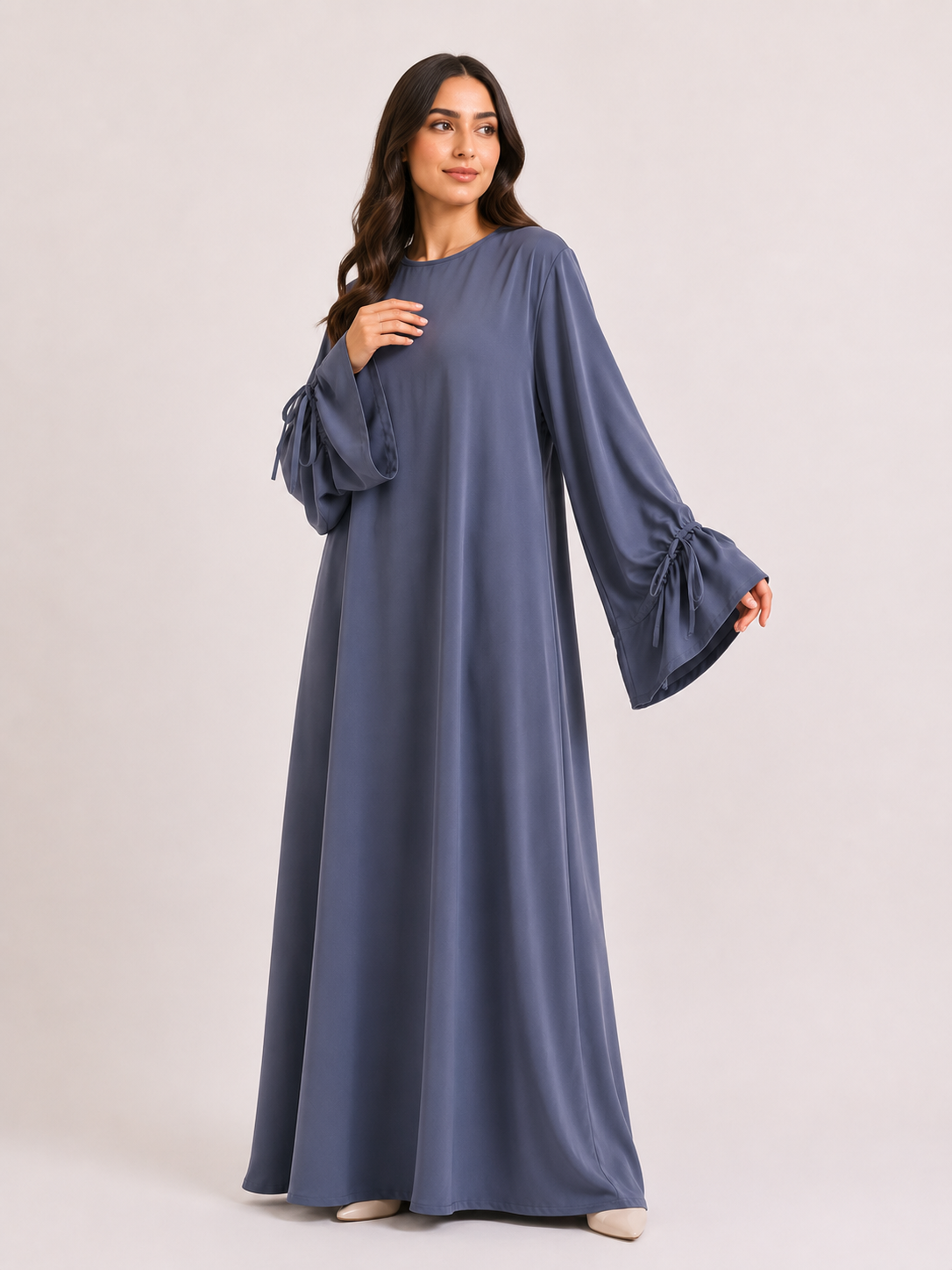 Layla Tie-Sleeve Maxi Abaya