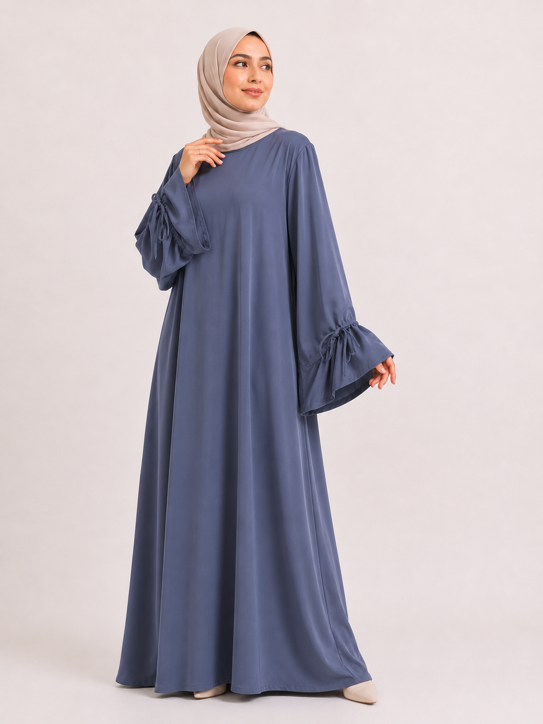Layla Tie-Sleeve Maxi Abaya