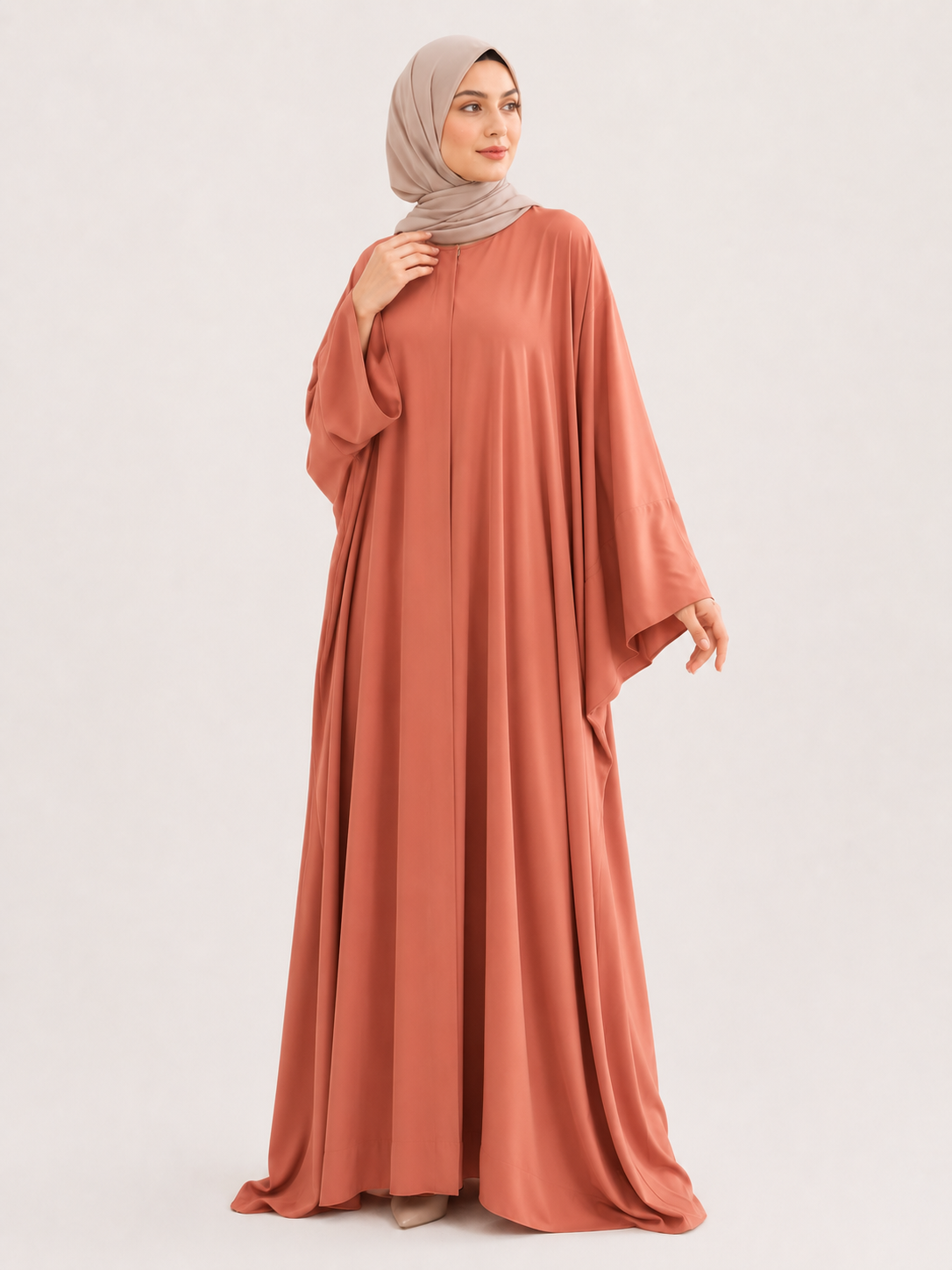 Closed Abaya – Terracotta