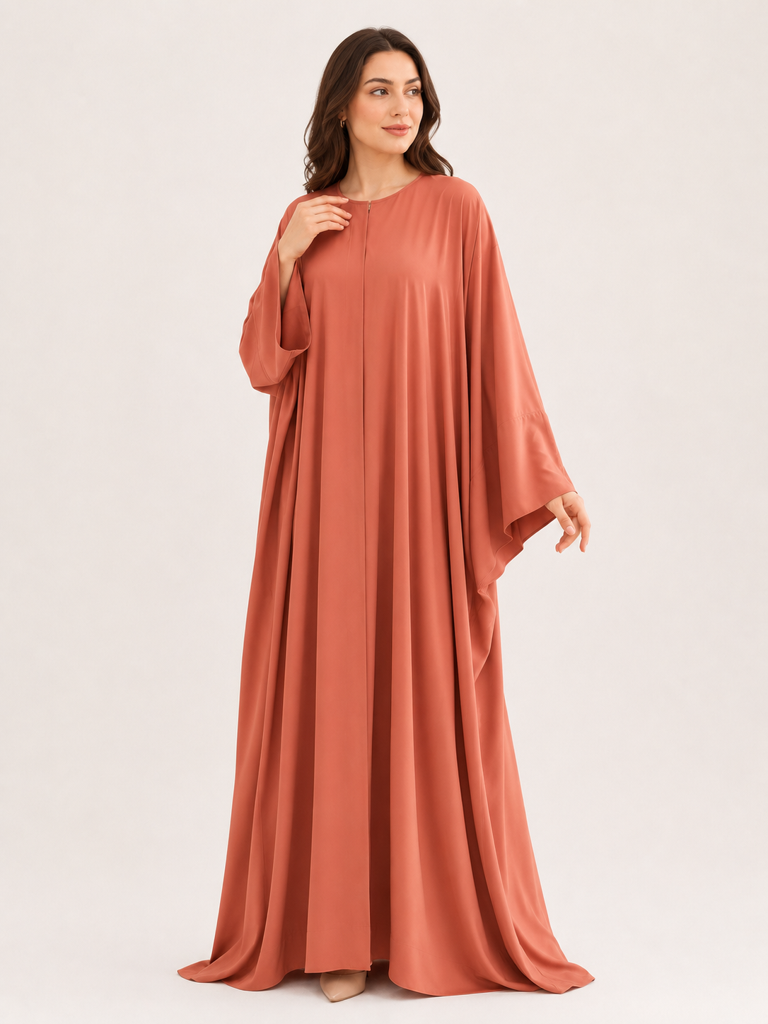 Closed Abaya – Terracotta