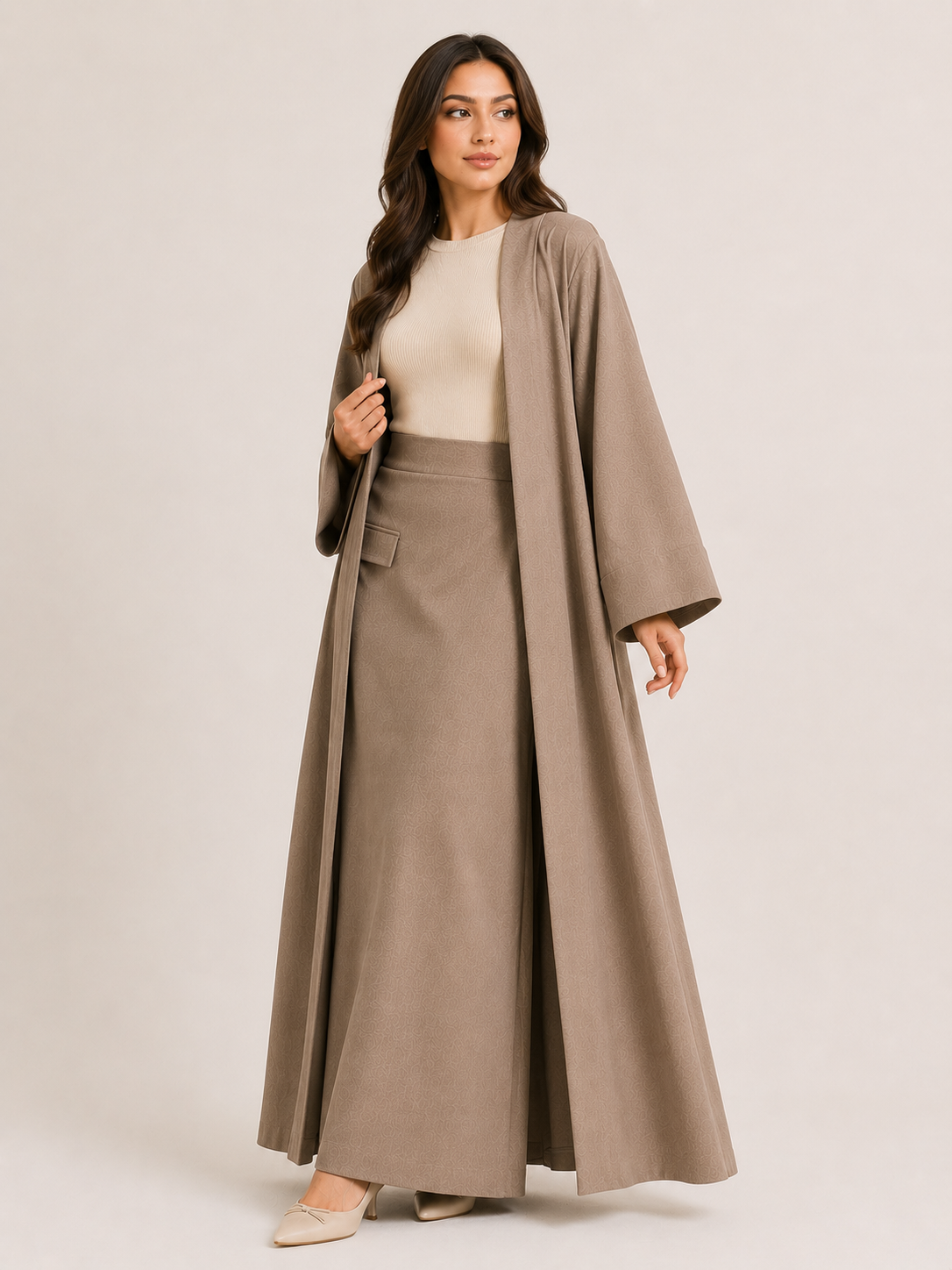 Layana Luxe Open Abaya Set
