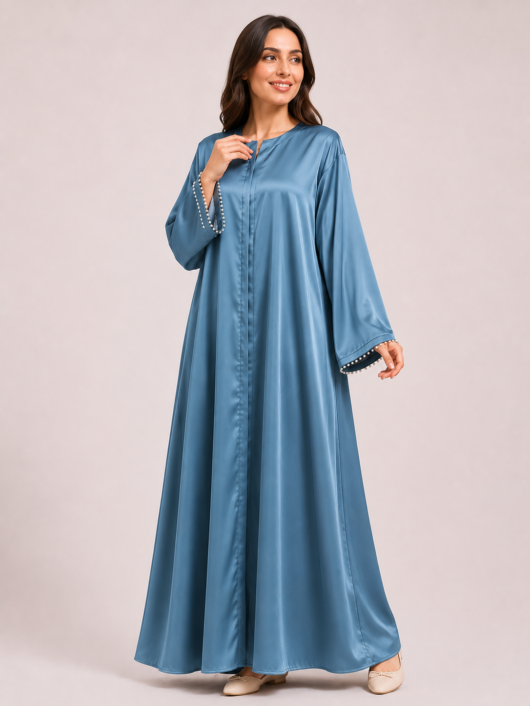 Amina Luxe Gathered Maxi Dress