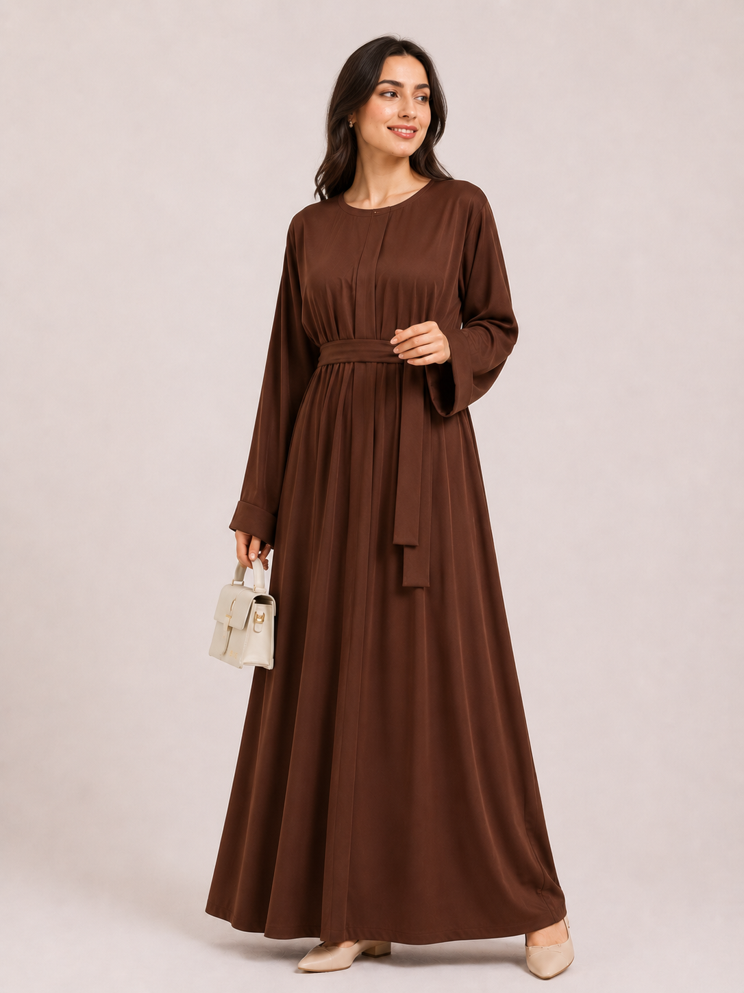 Aveline Belted Maxi Abaya