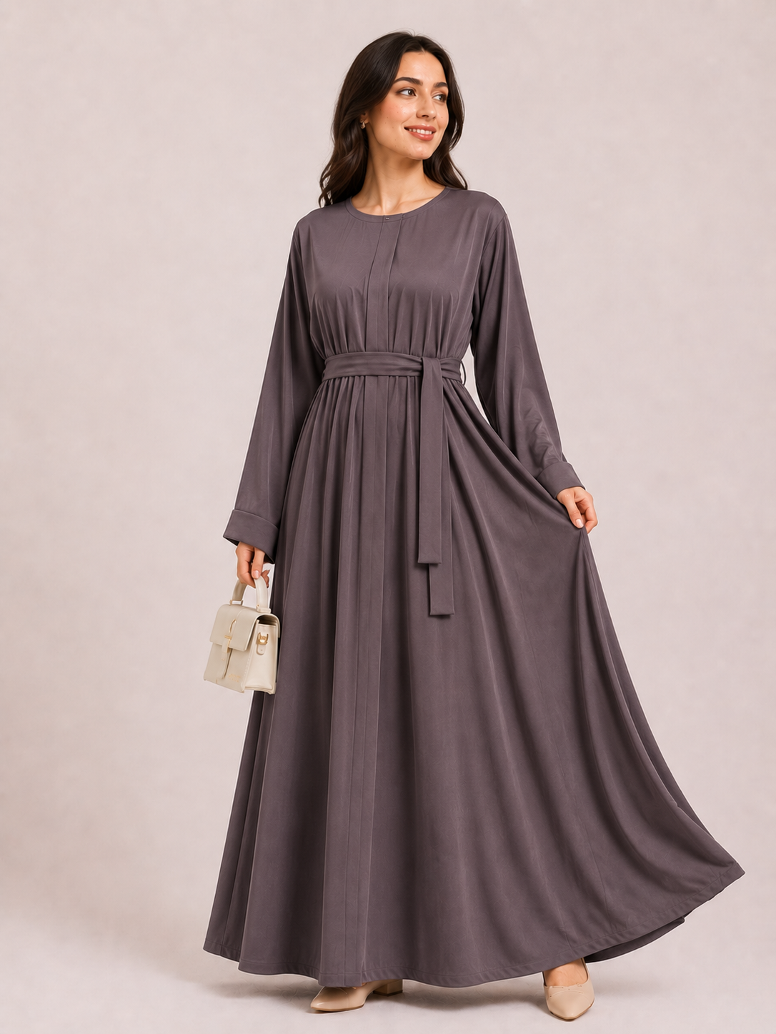 Aveline Belted Maxi Abaya