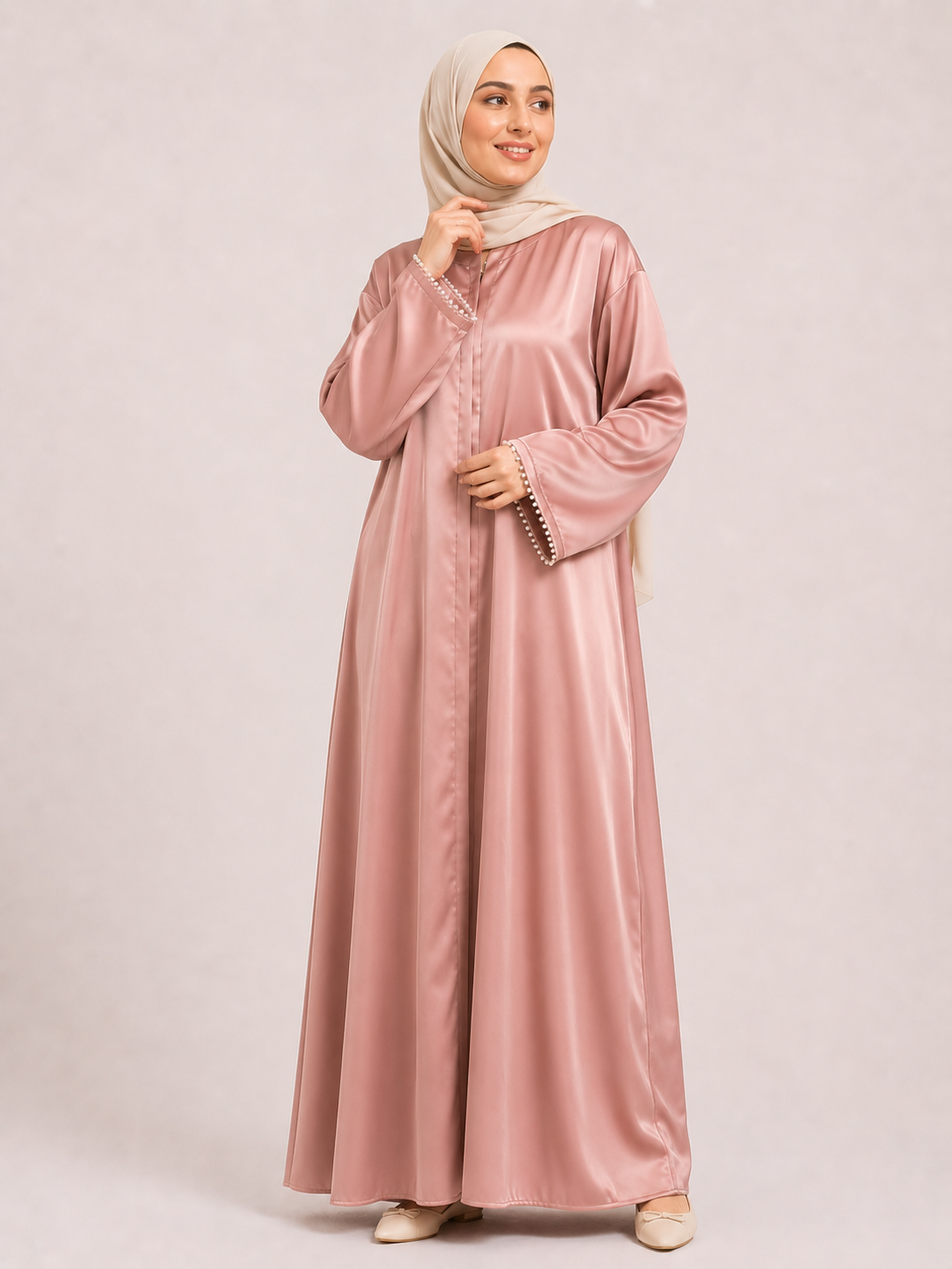 mara Lace Cuff Maxi Abaya