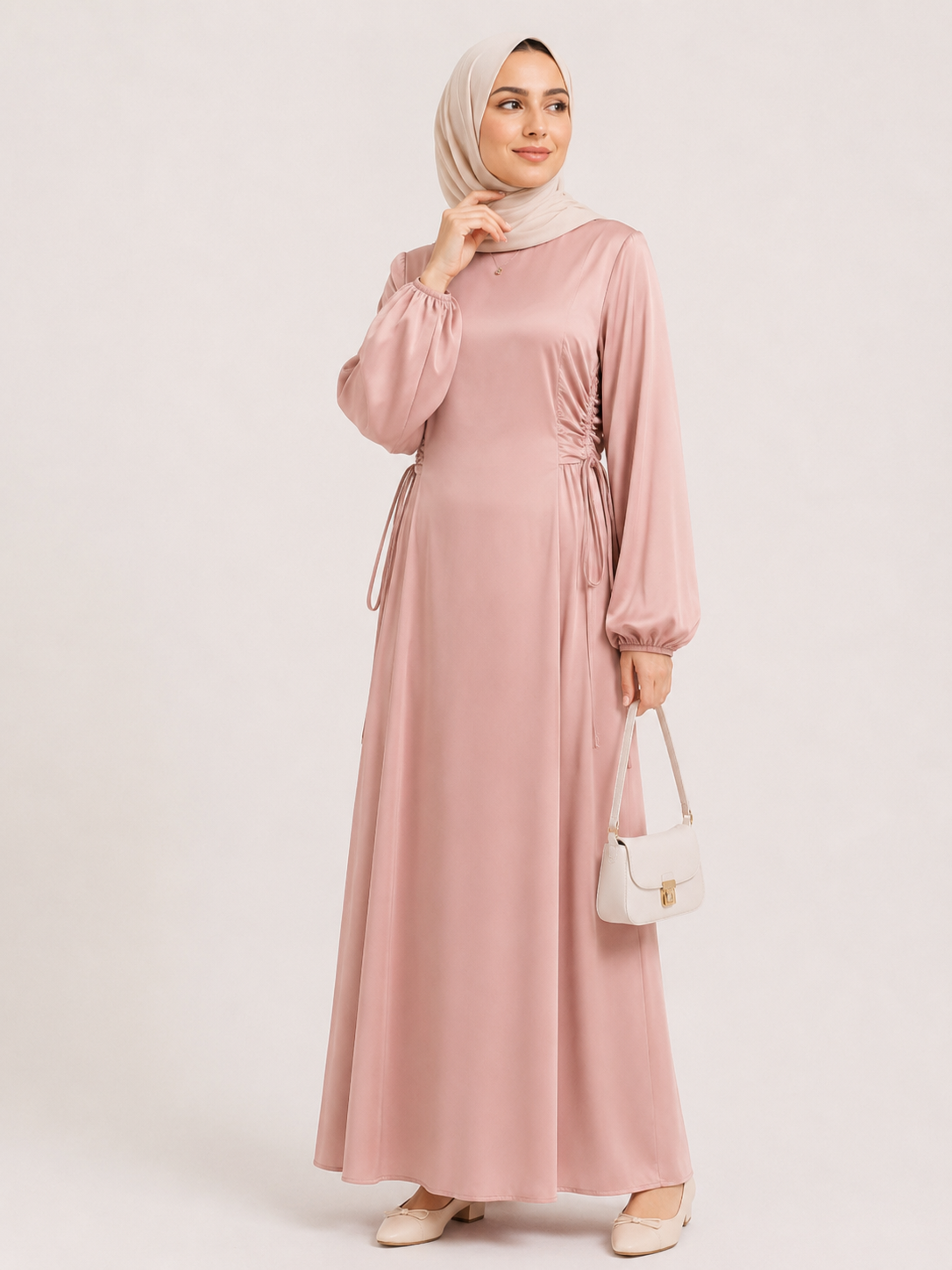 Elara Ruched Waist Maxi Dress
