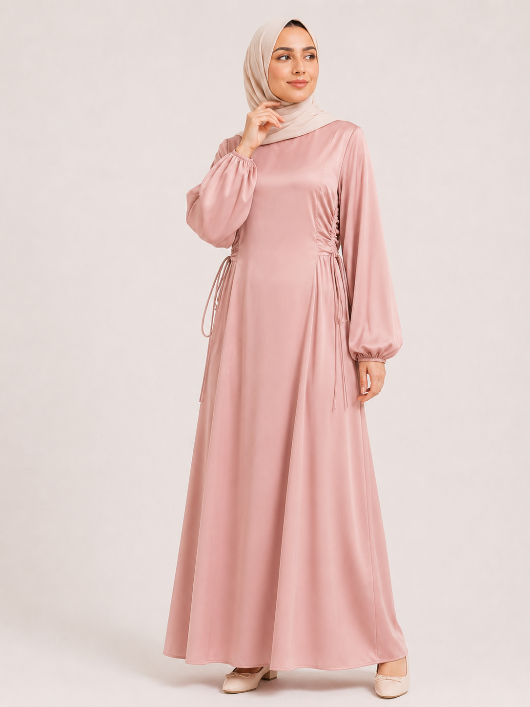 Elara Ruched Waist Maxi Dress