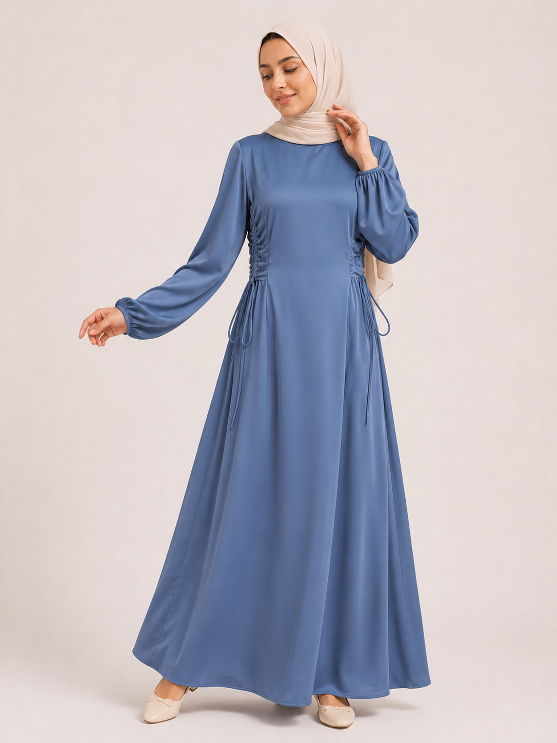 Elara Ruched Waist Maxi Dress
