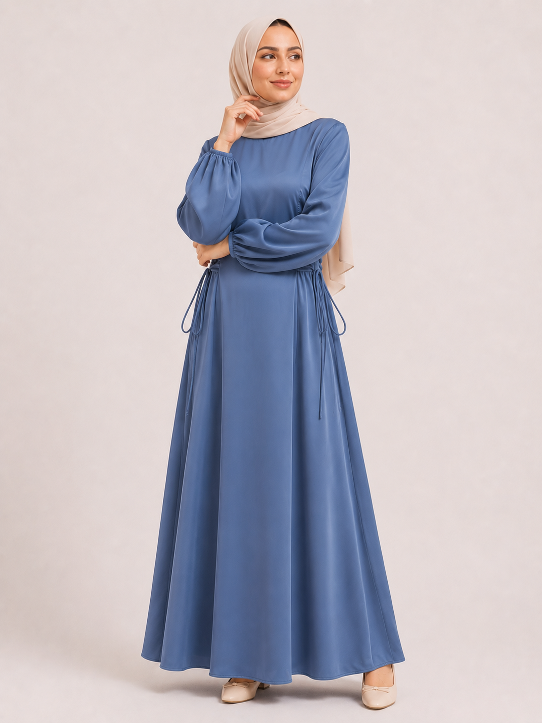 Elara Ruched Waist Maxi Dress