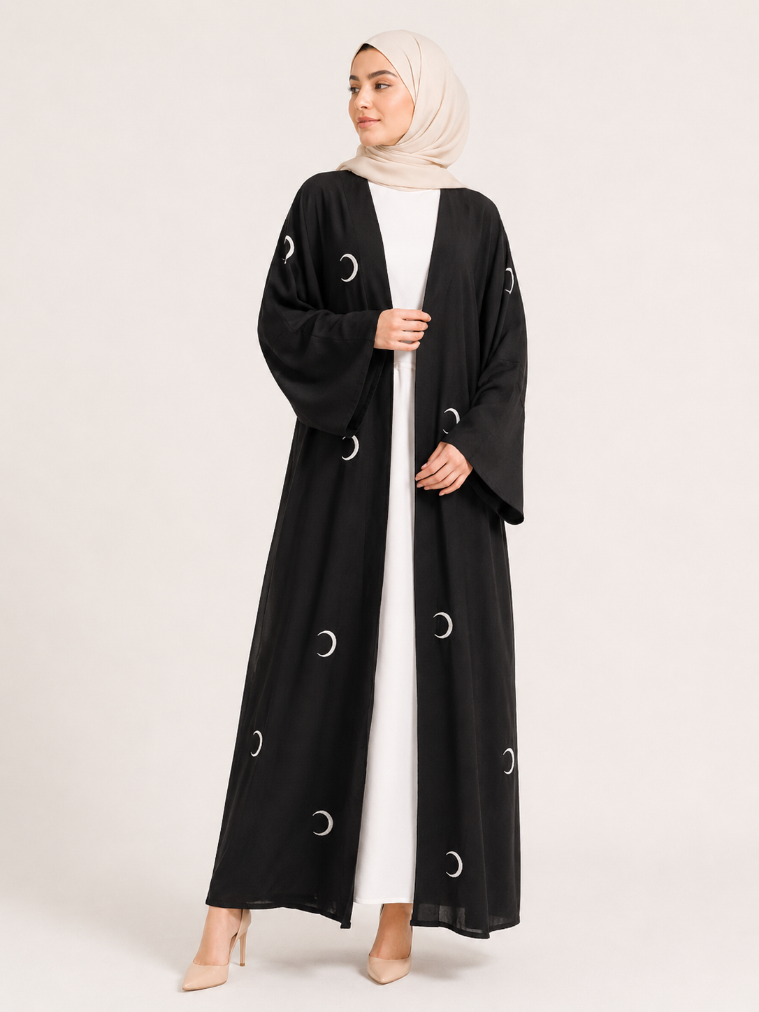 Luna Crescent Open Abaya
