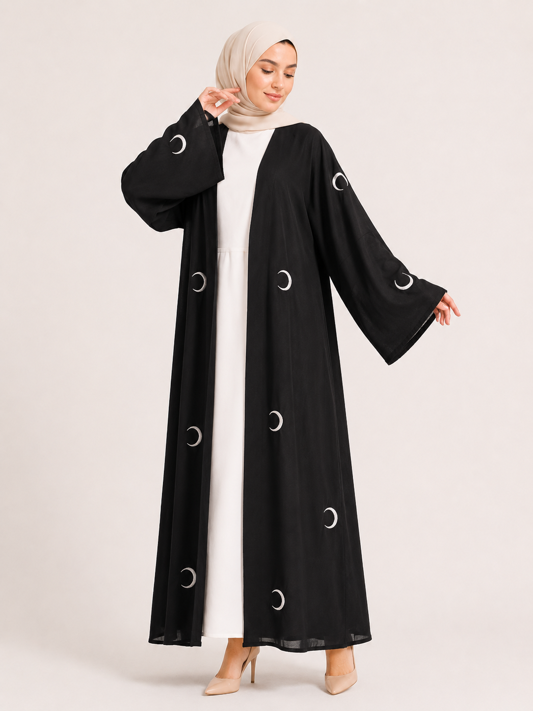 Luna Crescent Open Abaya