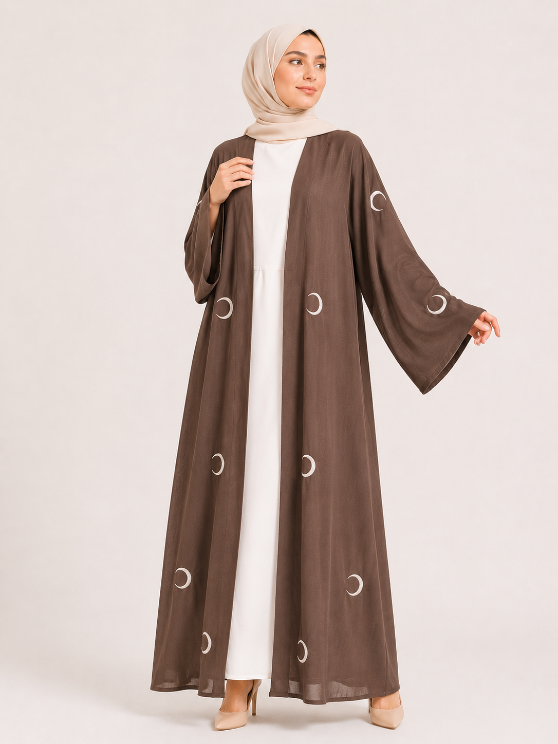 Luna Crescent Open Abaya