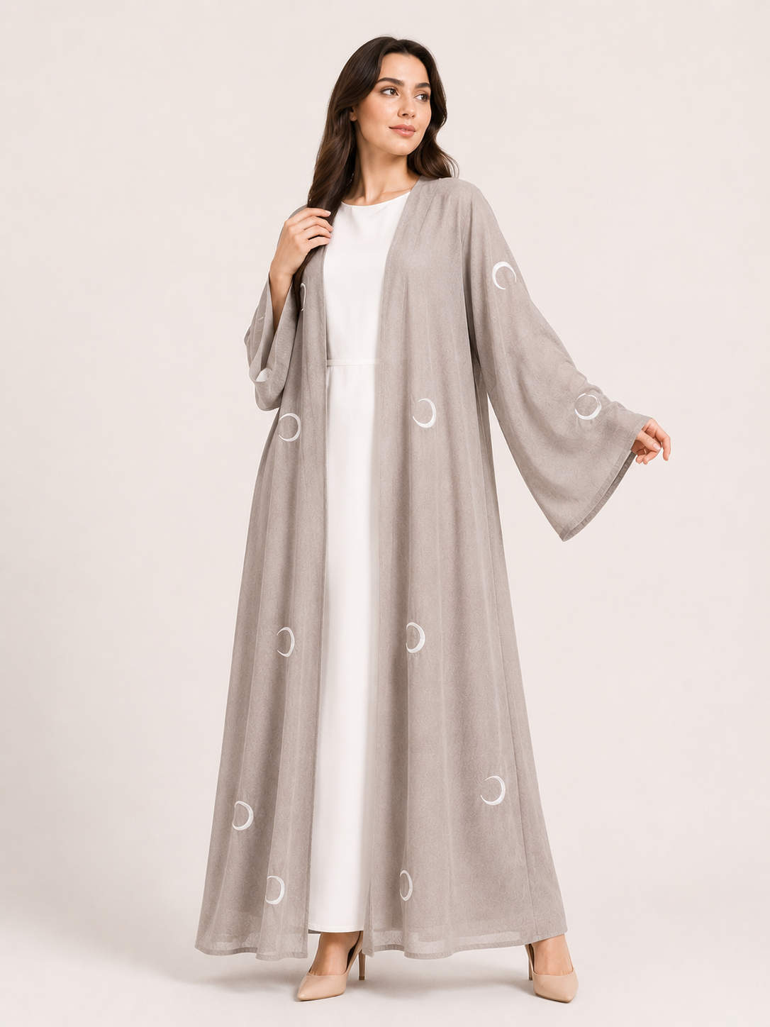 Luna Crescent Open Abaya