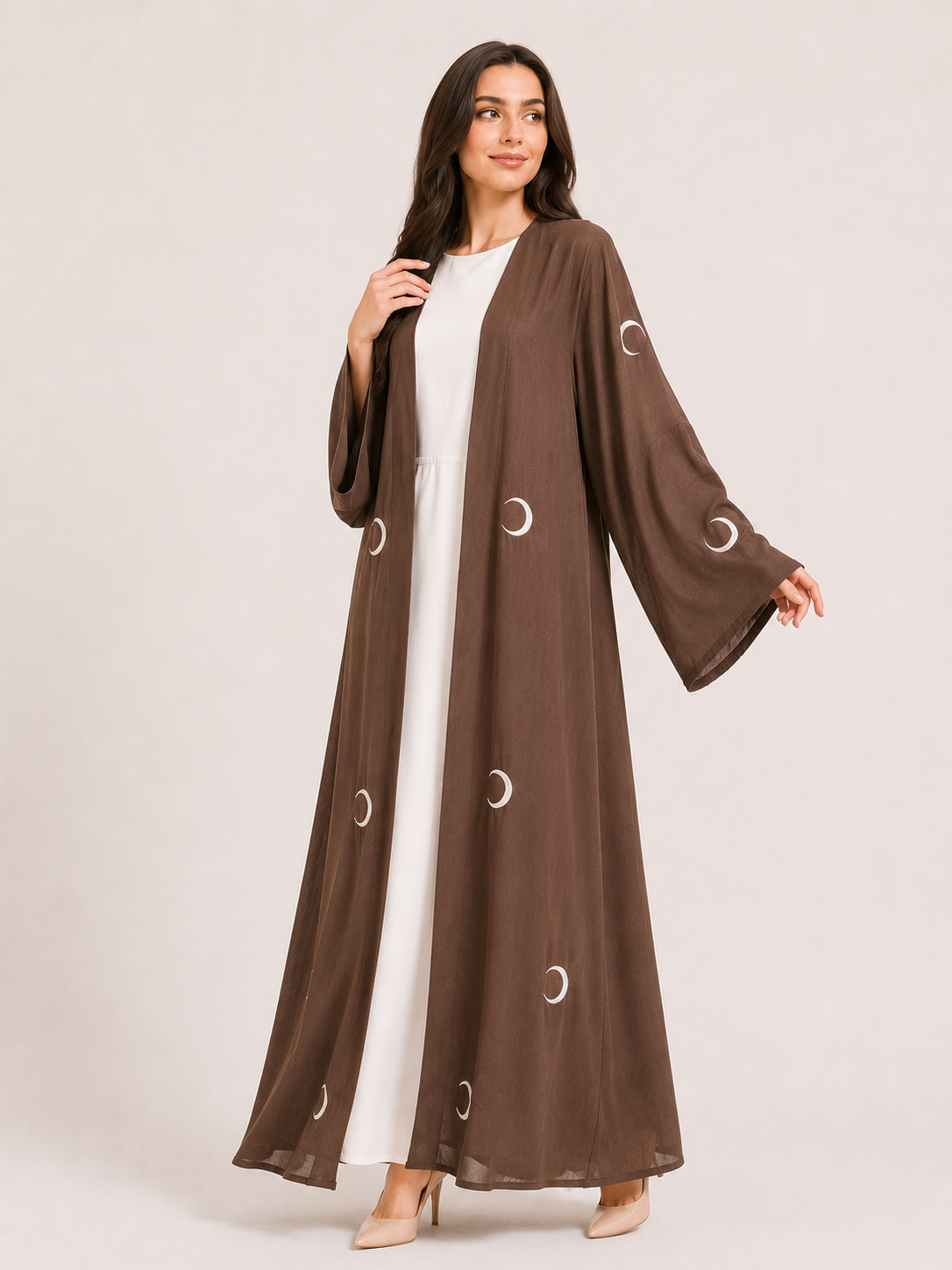 Luna Crescent Open Abaya
