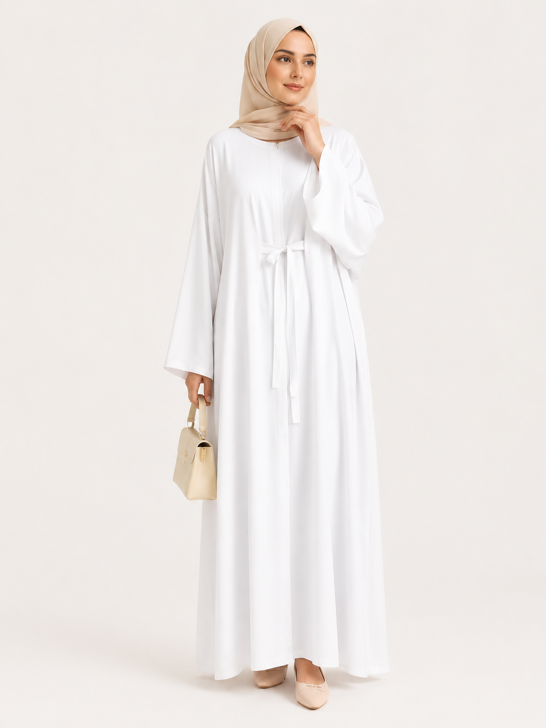 Zaria Tie-Waist Maxi Abaya
