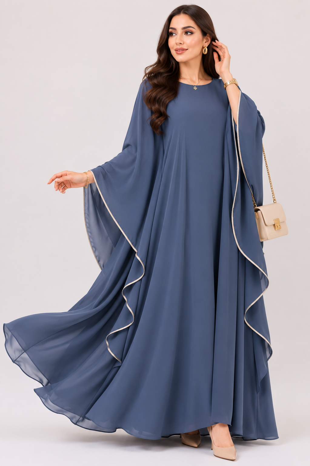 Noor Flowing Cape Abaya