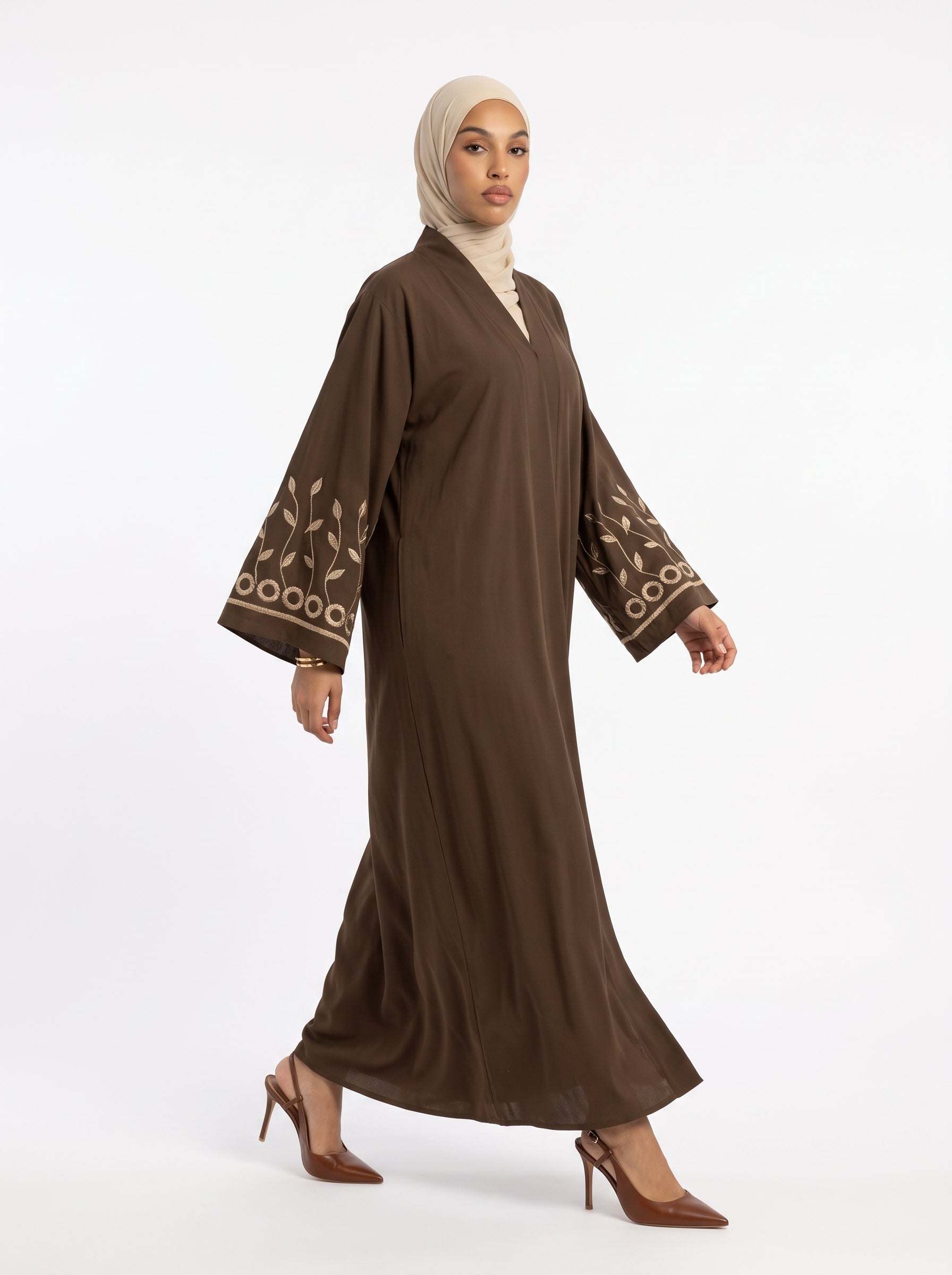 Sleeve print abaya