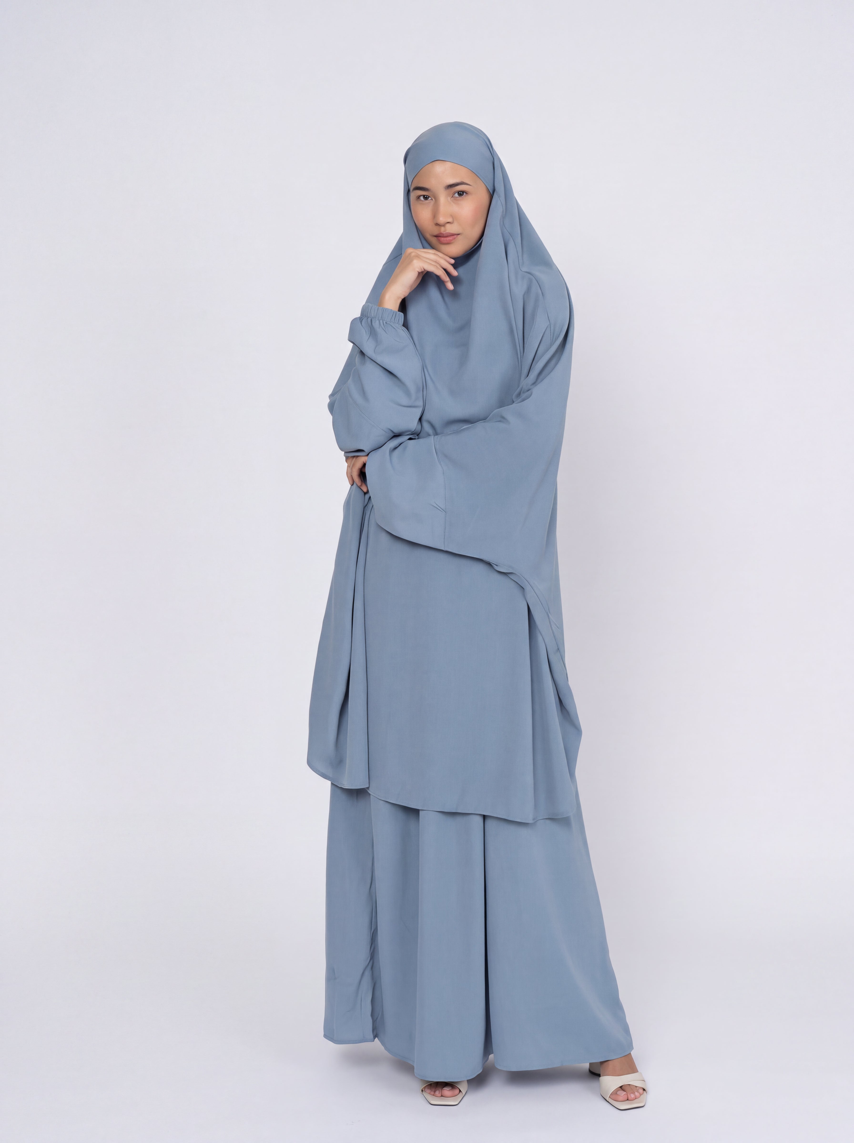 2 piece elastic jilbab
