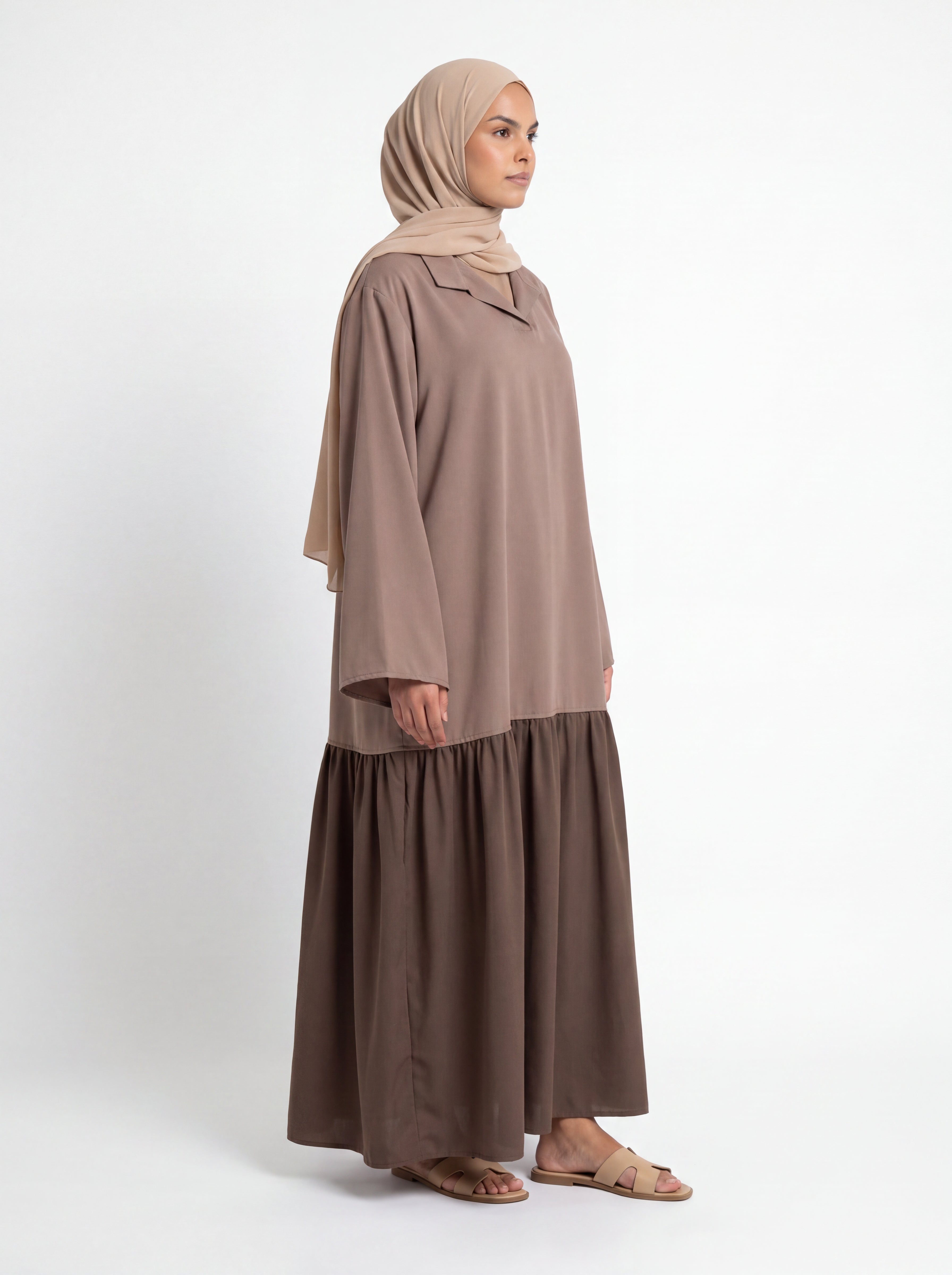 Zaria Tie-Waist Maxi Abaya – Emerald Teal