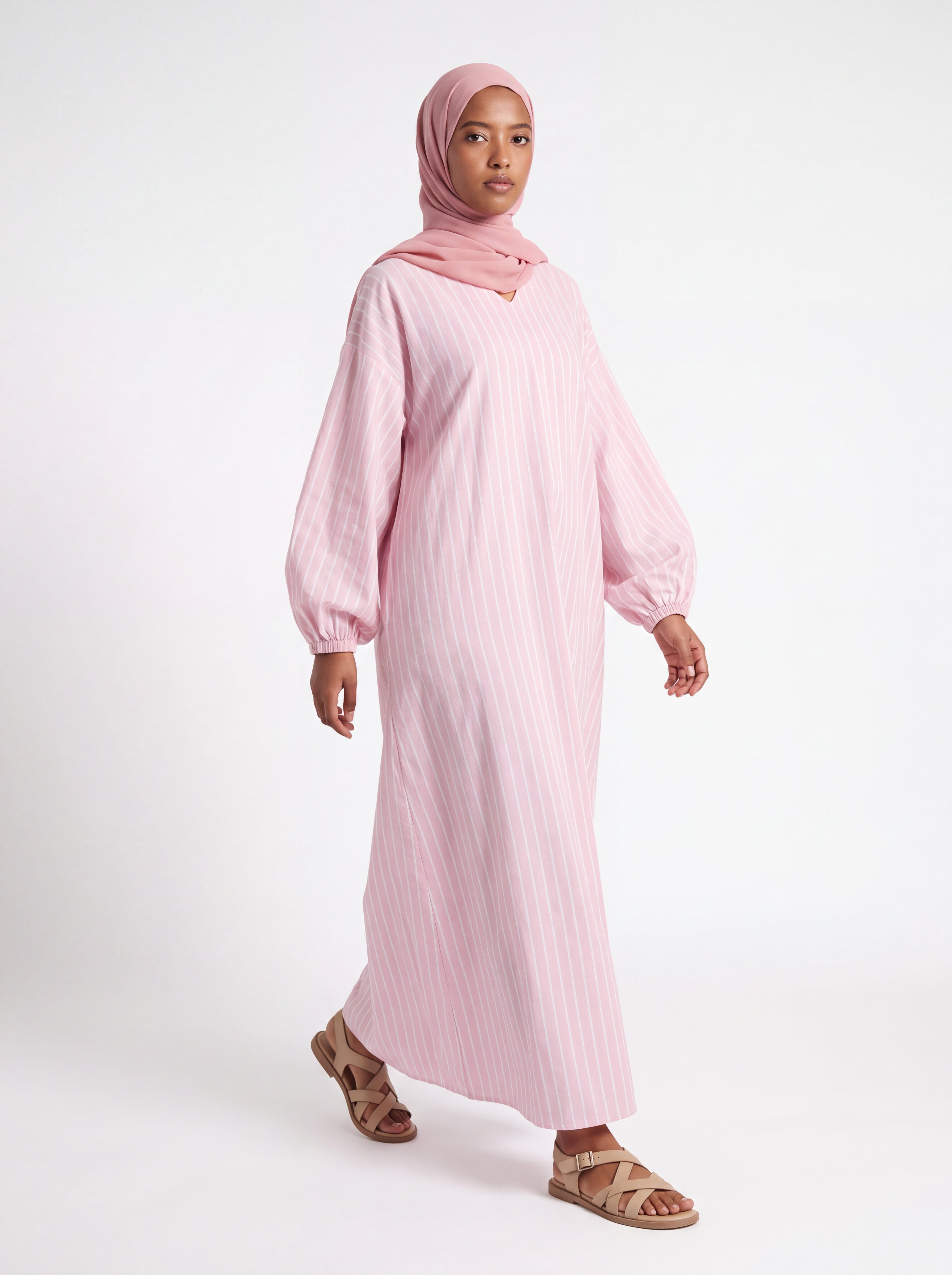 Stripped abaya