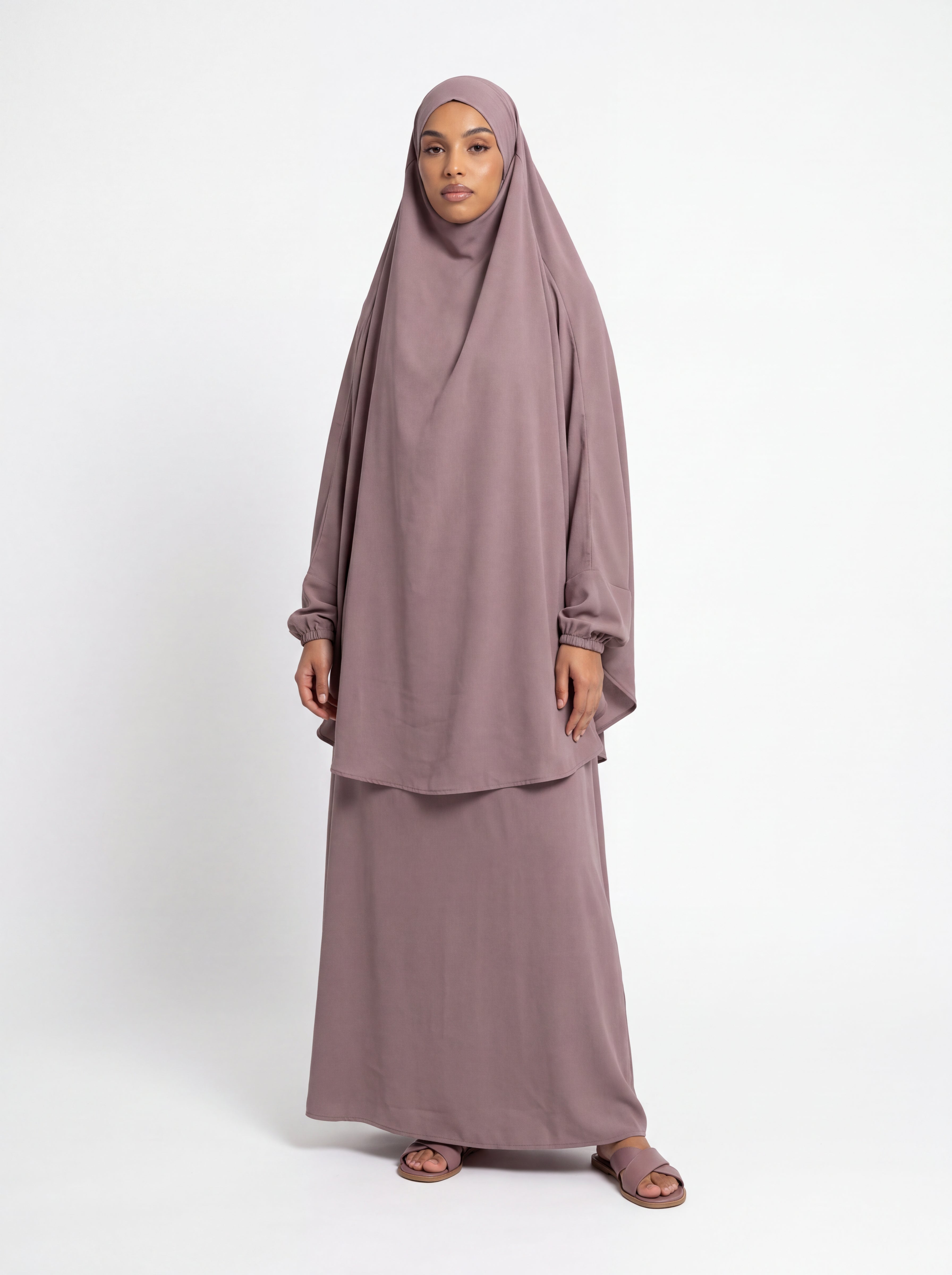 2 piece elastic jilbab