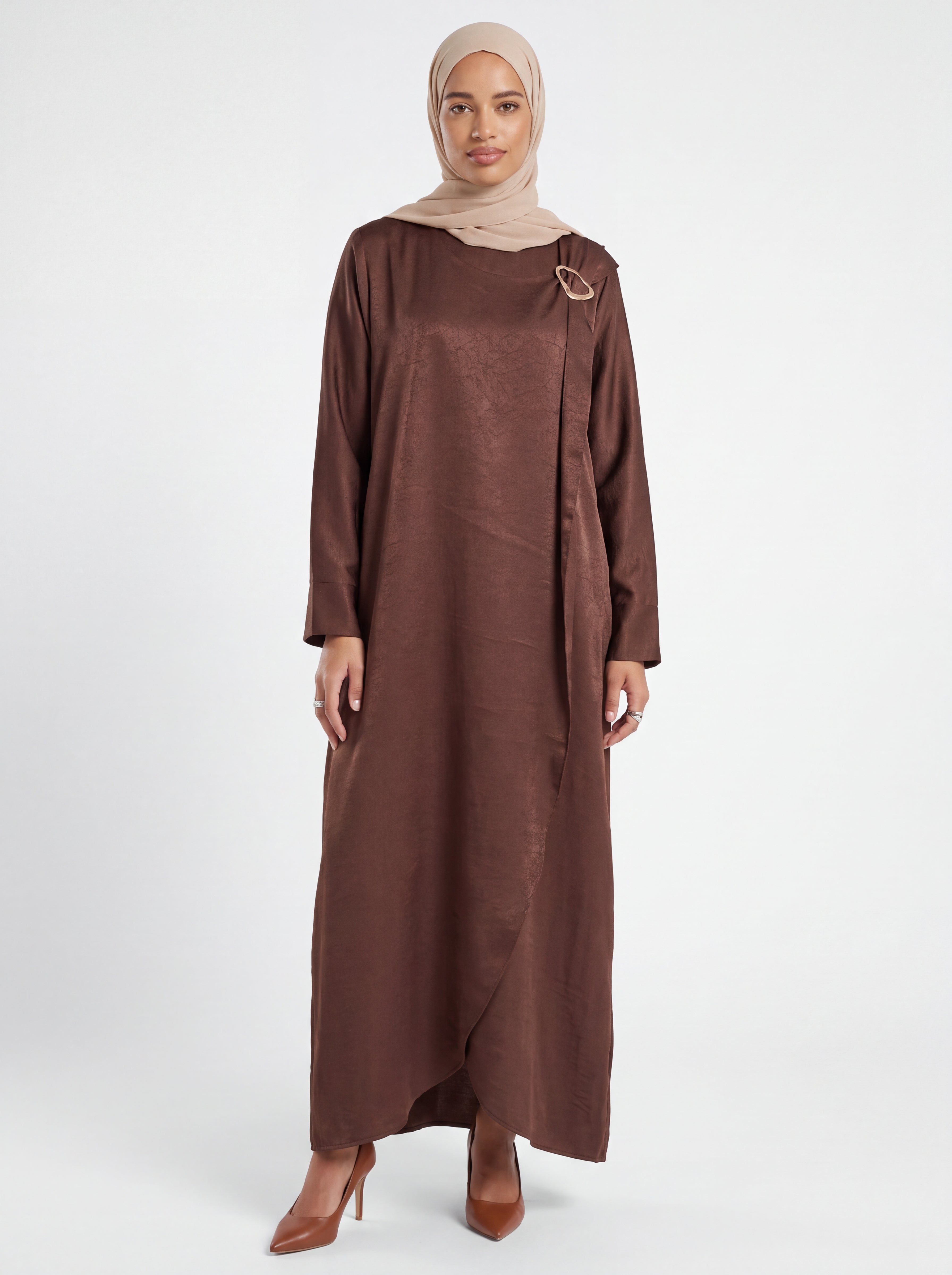 Gold tie abaya