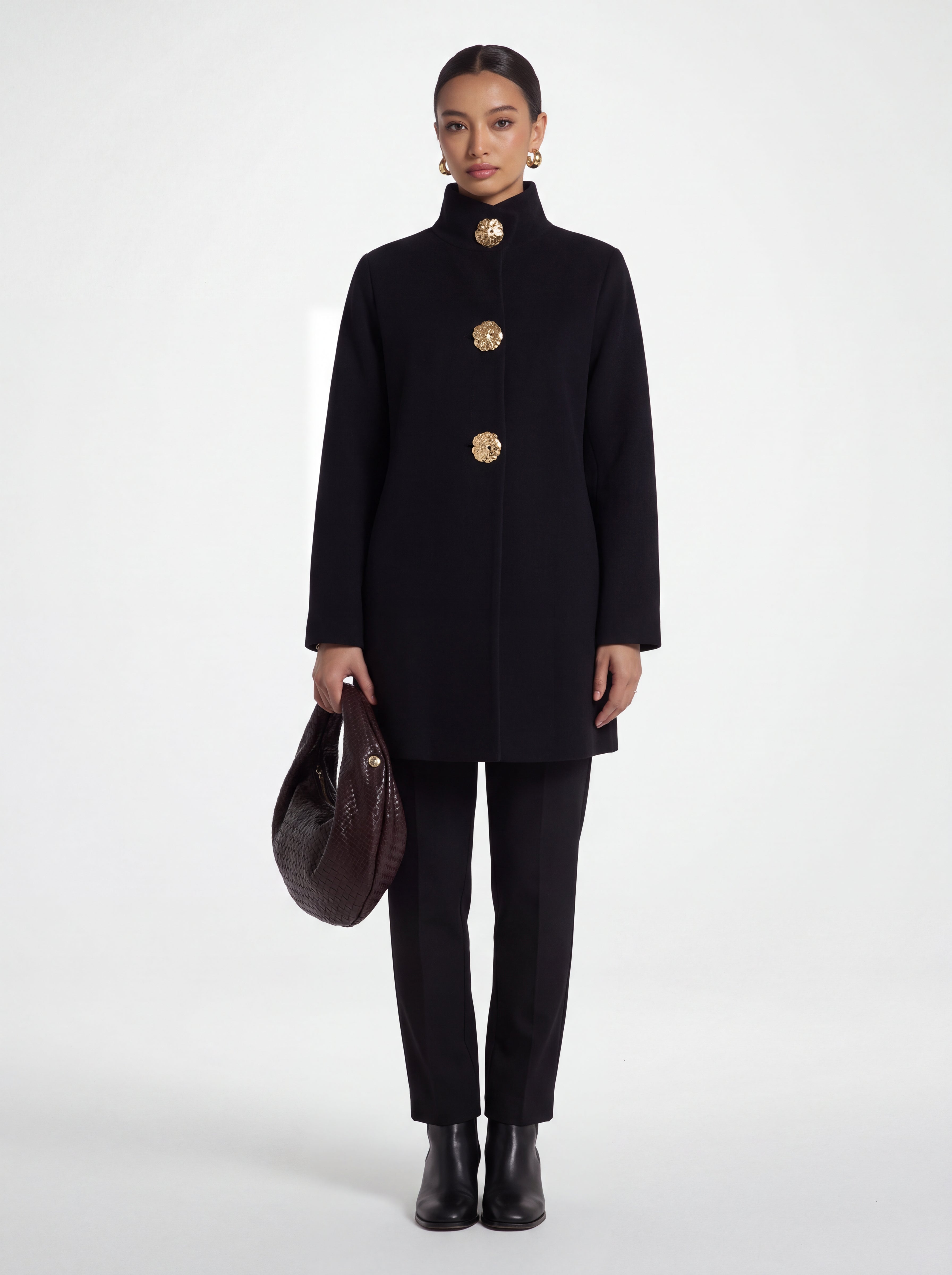 Calista Gold Button Cardigan Jacket