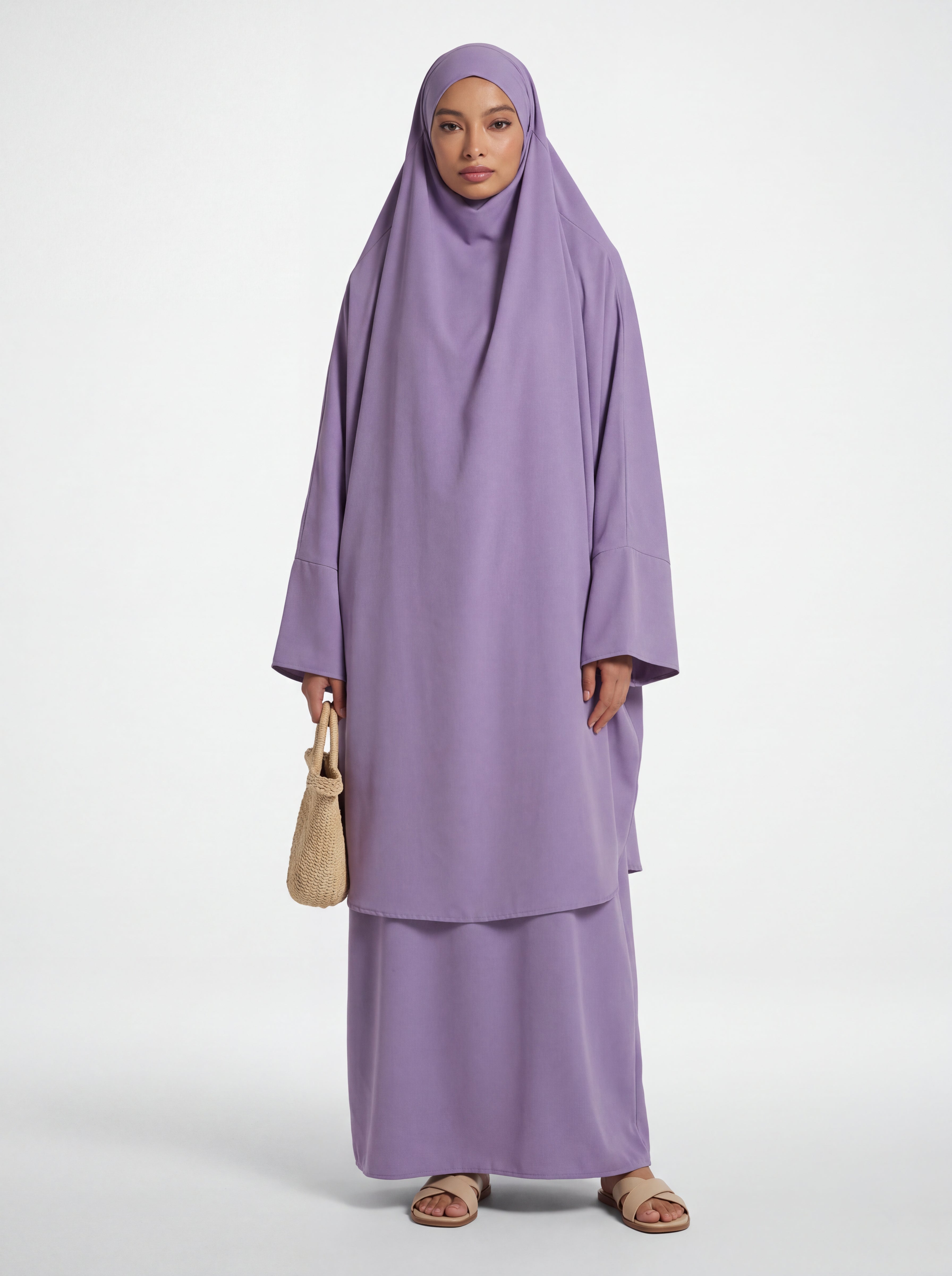 2 piece elastic jilbab